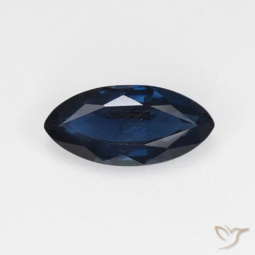 0.72ct Натуральный Темно-синий Сапфир, Маркиза, VVS-VS
