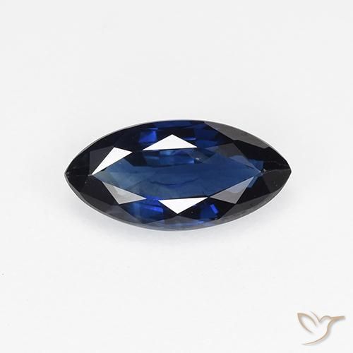 0.67ct Натуральный Сумеречный синий Сапфир, Маркиза, VVS-VS
