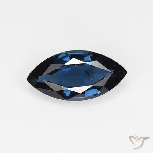 0.66ct Натуральный Ночной синий Сапфир, Маркиза, VVS-VS