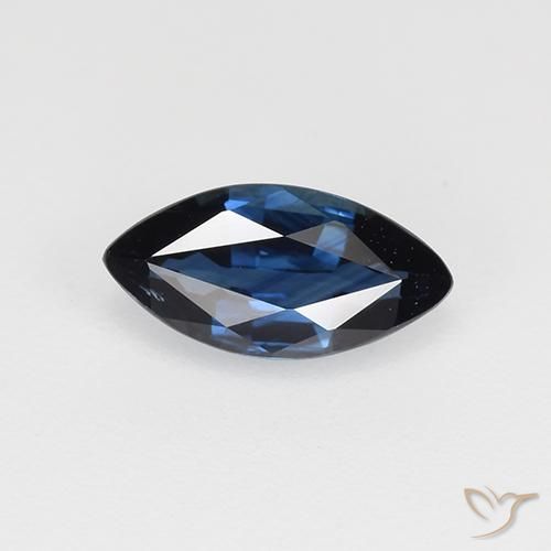0.69ct Натуральный Темно-синий Сапфир, Маркиза, VVS-VS