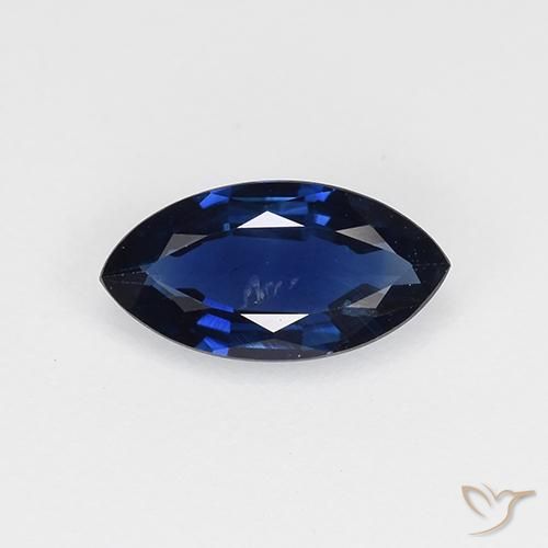 0.63ct Натуральный Сумеречный синий Сапфир, Маркиза, VVS-VS