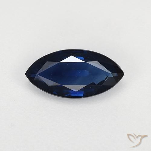0.67ct Натуральный Сумеречный синий Сапфир, Маркиза, VVS-VS
