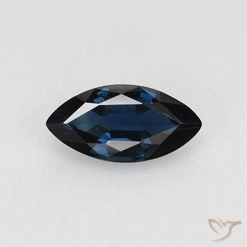 0.62ct Натуральный Ночной синий Сапфир, Маркиза, Чистота VVS