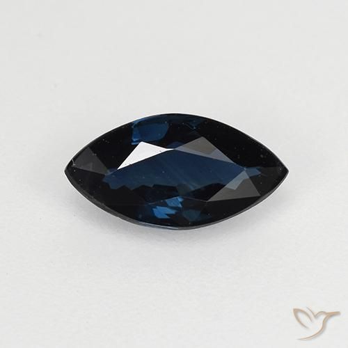 0.69ct Натуральный Темно-синий Сапфир, Маркиза, Чистота VVS
