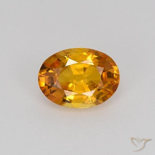 0.69ct Натуральный Земля Оранжевый Сапфир, Овал, VVS-VS