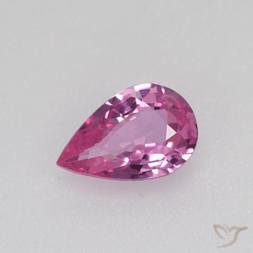 0.48ct Натуральный Красновато-пурпурный Сапфир, Форма груши, Чистота VVS