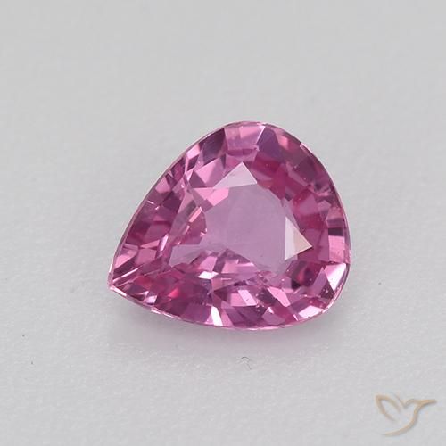 0.57ct Натуральный Королевский фиолетовый розовый Сапфир, Форма груши, Чистота VVS
