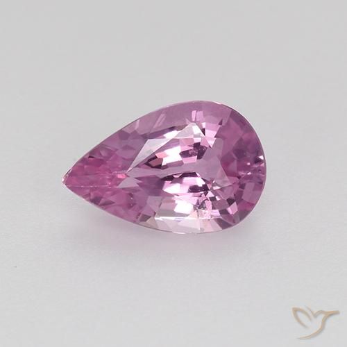 0.58ct Натуральный Розовато-пурпурный Сапфир, Форма груши, VVS-VS