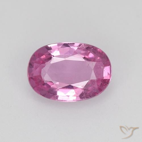 0.70ct Натуральный Королевский фиолетовый розовый Сапфир, Овал, VVS-VS