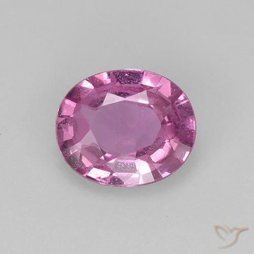 0.63ct Натуральный Темно-розовый Сапфир, Овал, VVS-VS