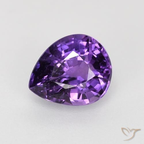 0.84ct Натуральный Средний фиолетовый Сапфир, Форма груши, VVS-VS
