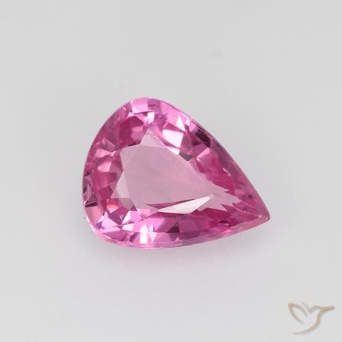 0.77ct Натуральный Темно-розовый Сапфир, Форма груши, VVS-VS