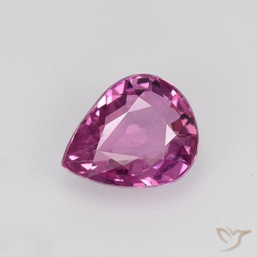 0.97ct Натуральный Маджента Сапфир, Форма груши, VVS-VS