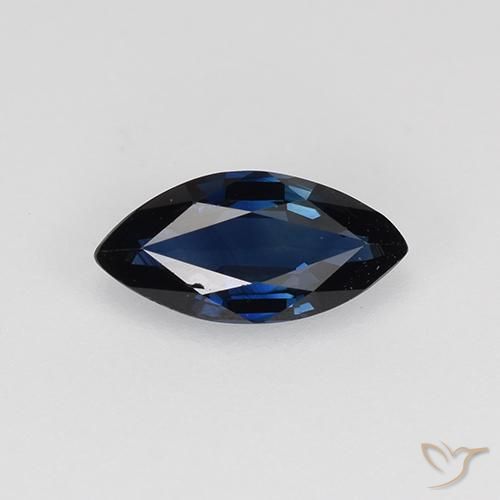 0.58ct Натуральный Ночной синий Сапфир, Маркиза, VVS-VS