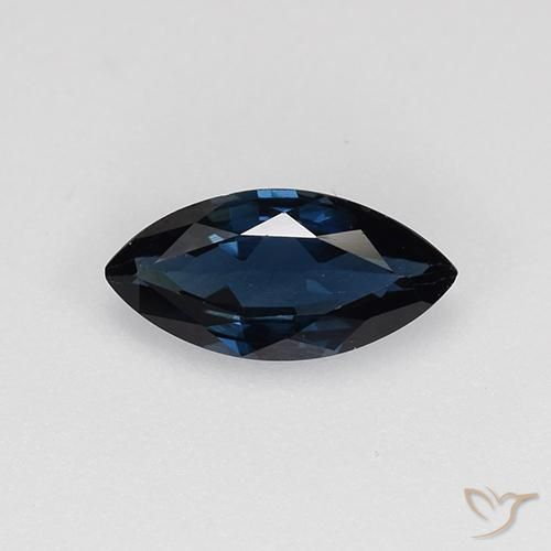 0.64ct Натуральный Ночной синий Сапфир, Маркиза, VVS-VS