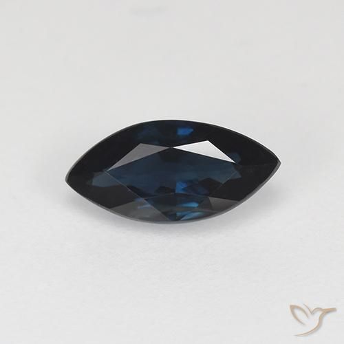 0.77ct Натуральный Черновато-синий Сапфир, Маркиза, VVS-VS