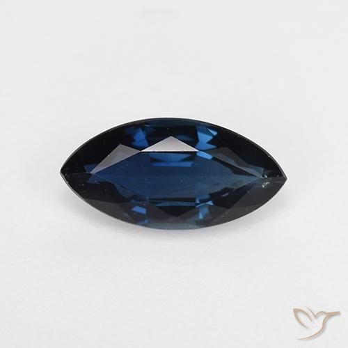 0.74ct Натуральный Ночной синий Сапфир, Маркиза, VVS-VS