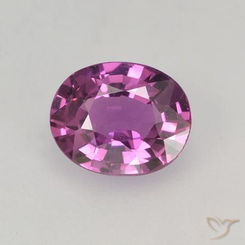 0.68ct Натуральный Интенсивный розовато-фиолетовый Сапфир, Овал, Чистота VVS