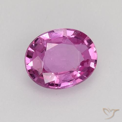 0.73ct Натуральный Королевский фиолетовый розовый Сапфир, Овал, VVS-VS