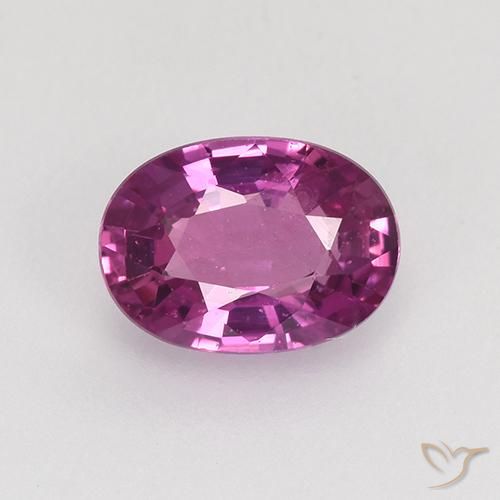 0.85ct Натуральный Средне-темно-фиолетовый Сапфир, Овал, VVS-VS