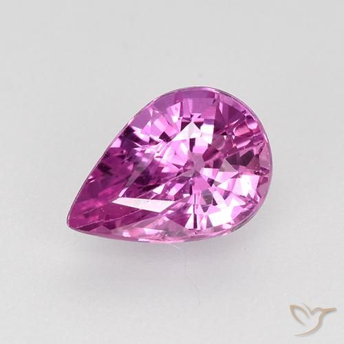 0.71ct Натуральный Интенсивный розовато-фиолетовый Сапфир, Форма груши, VVS-VS