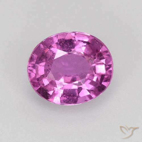 0.80ct Натуральный Средне-темно-фиолетовый Сапфир, Овал, Чистота VS