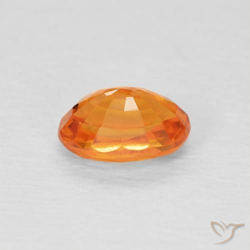 0.78 карата, натуральный Medium Light-Orange Сапфир, Овал, Чистота VVS