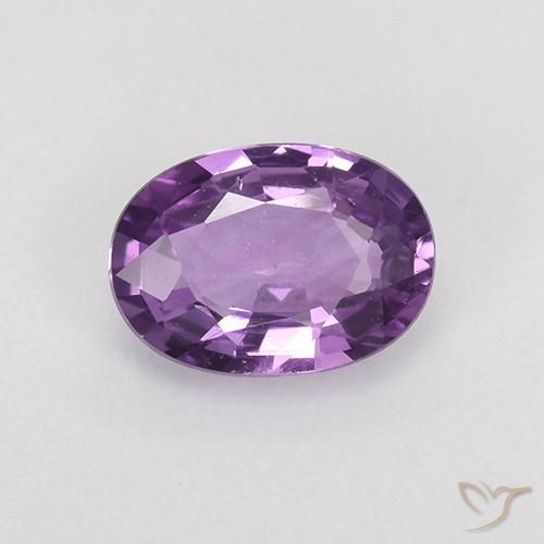 0.76ct Натуральный Средний фиолетовый Сапфир, Овал, VVS-VS