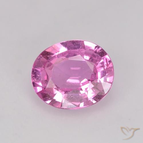 0.73ct Натуральный Королевский фиолетовый розовый Сапфир, Овал, Чистота VS