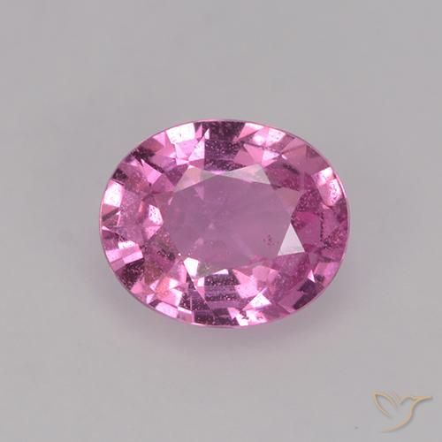 0.78ct Натуральный Королевский фиолетовый розовый Сапфир, Овал, Чистота VS