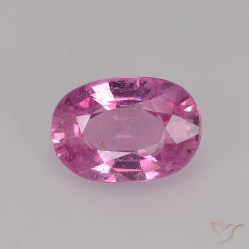 0.73ct Натуральный Средний розовый Сапфир, Овал, Чистота VS