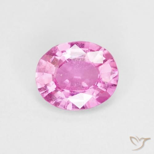 0.68ct Натуральный Ярко-розовый Сапфир, Овал, Чистота VS