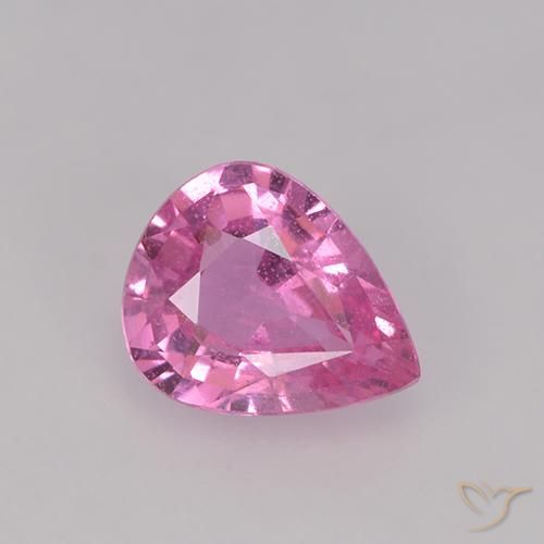 0.61ct Натуральный Средний розовый Сапфир, Форма груши, Чистота VS