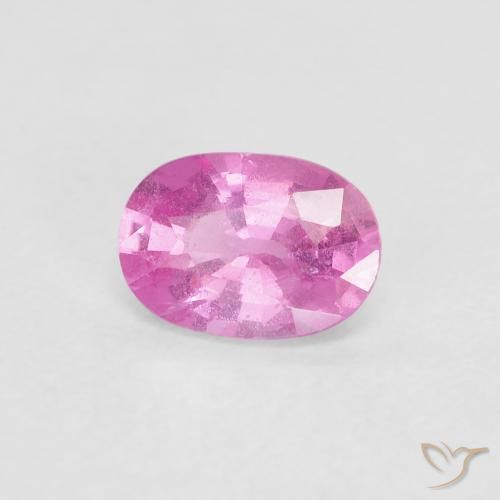 0.79ct Натуральный Ярко-розовый Сапфир, Овал, Чистота VS