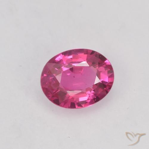 0.42ct Натуральный Ярко-розовый Сапфир, Овал, VVS-VS