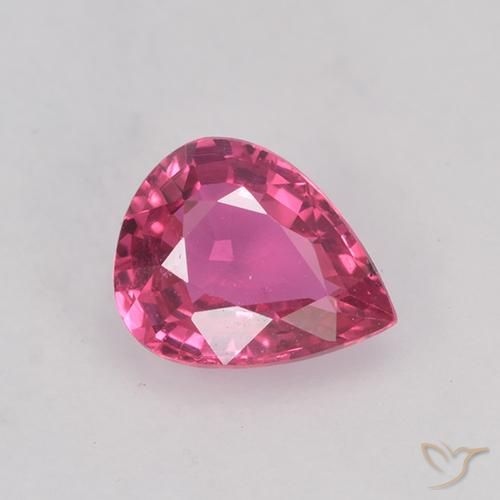 0.69ct Натуральный Средний розовый Сапфир, Форма груши, VVS-VS