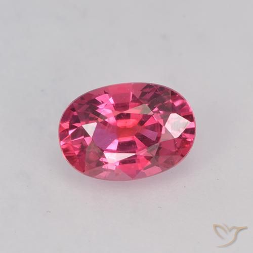 0.58ct Натуральный Насыщенный розовый Сапфир, Овал, VVS-VS