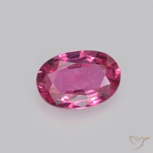 0.49ct Натуральный Ярко-розовый Сапфир, Овал, VVS-VS