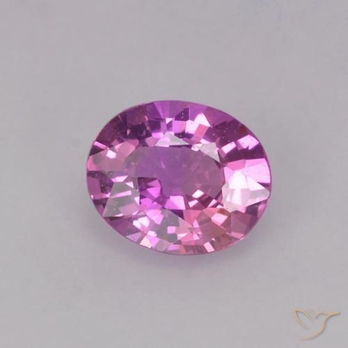 0.79ct Натуральный Глубокий розовато-фиолетовый Сапфир, Овал, VVS-VS