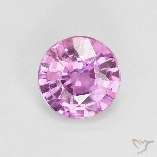 0.54ct Натуральный Красновато-пурпурный Сапфир, Круглый, VVS-VS