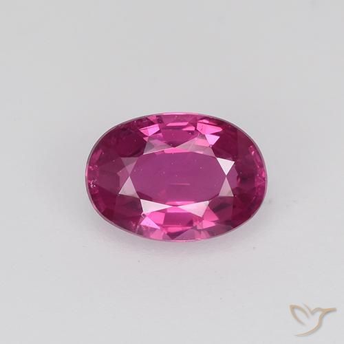 0.52ct Натуральный Пурпурный-розовый Сапфир, Овал, VVS-VS