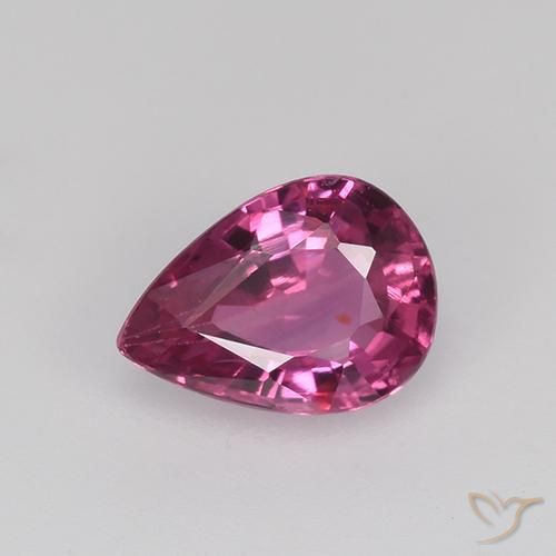 0.58ct Натуральный Средний фиолетовый Сапфир, Форма груши, VVS-VS