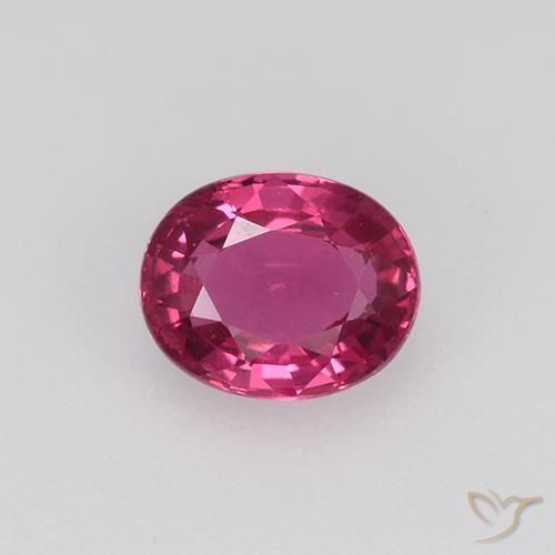 0.45ct Натуральный Светло-красный Сапфир, Овал, VVS-VS