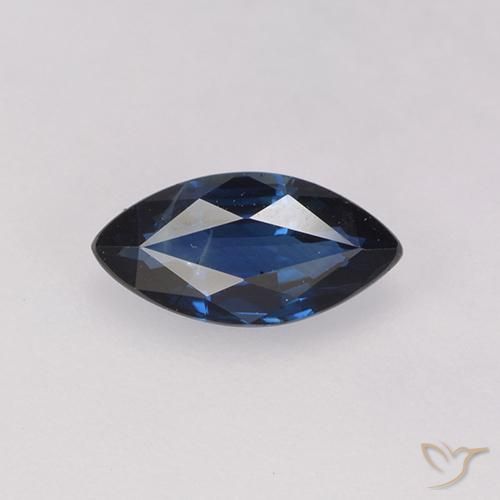 0.71ct Натуральный Сумеречный синий Сапфир, Маркиза, Чистота VS