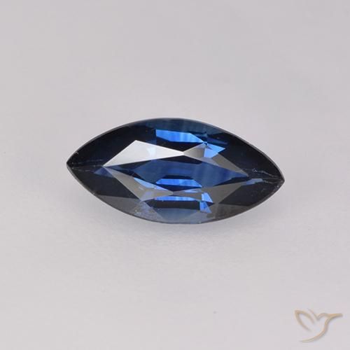0.60ct Натуральный Сумеречный синий Сапфир, Маркиза, VVS-VS