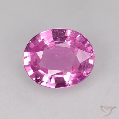 0.70ct Натуральный Темно-розовый Сапфир, Овал, VVS-VS