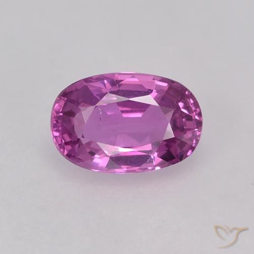 0.85ct Натуральный Ярко-пурпурный Сапфир, Овал, Чистота VVS