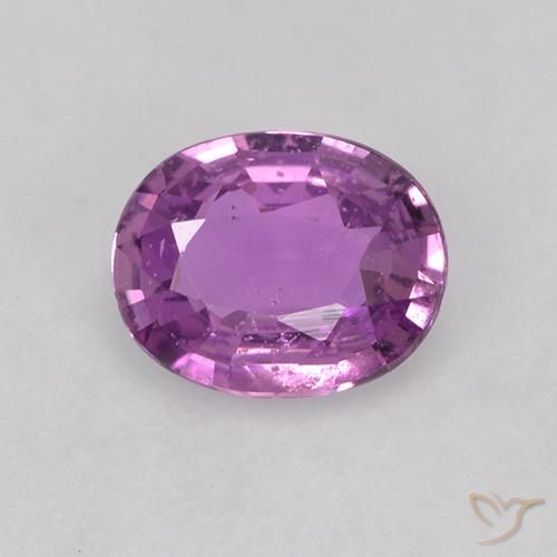 0.83ct Натуральный Электрический фиолетовый Сапфир, Овал, Чистота VS
