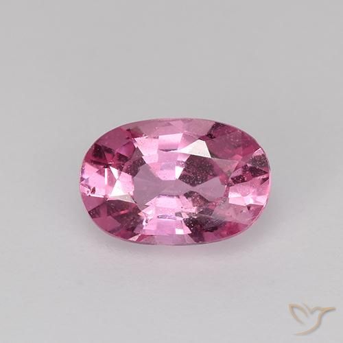 0.76ct Натуральный Насыщенный розовый Сапфир, Овал, Чистота VS