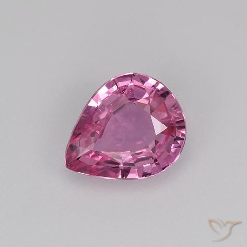 0.63ct Натуральный Темно-розовый Сапфир, Форма груши, Чистота VS